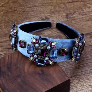 Blue and Purple Rhinestone Headband